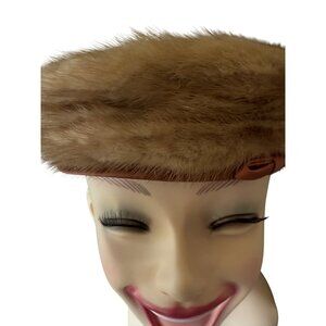 Vintage Styled By Coralie Faux Fur & Satin Womens Hat